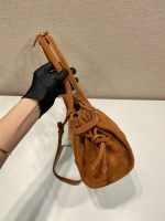Prada Medium suede handbag - Image 5