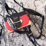 Prada Cahier Leather Bag - Image 6