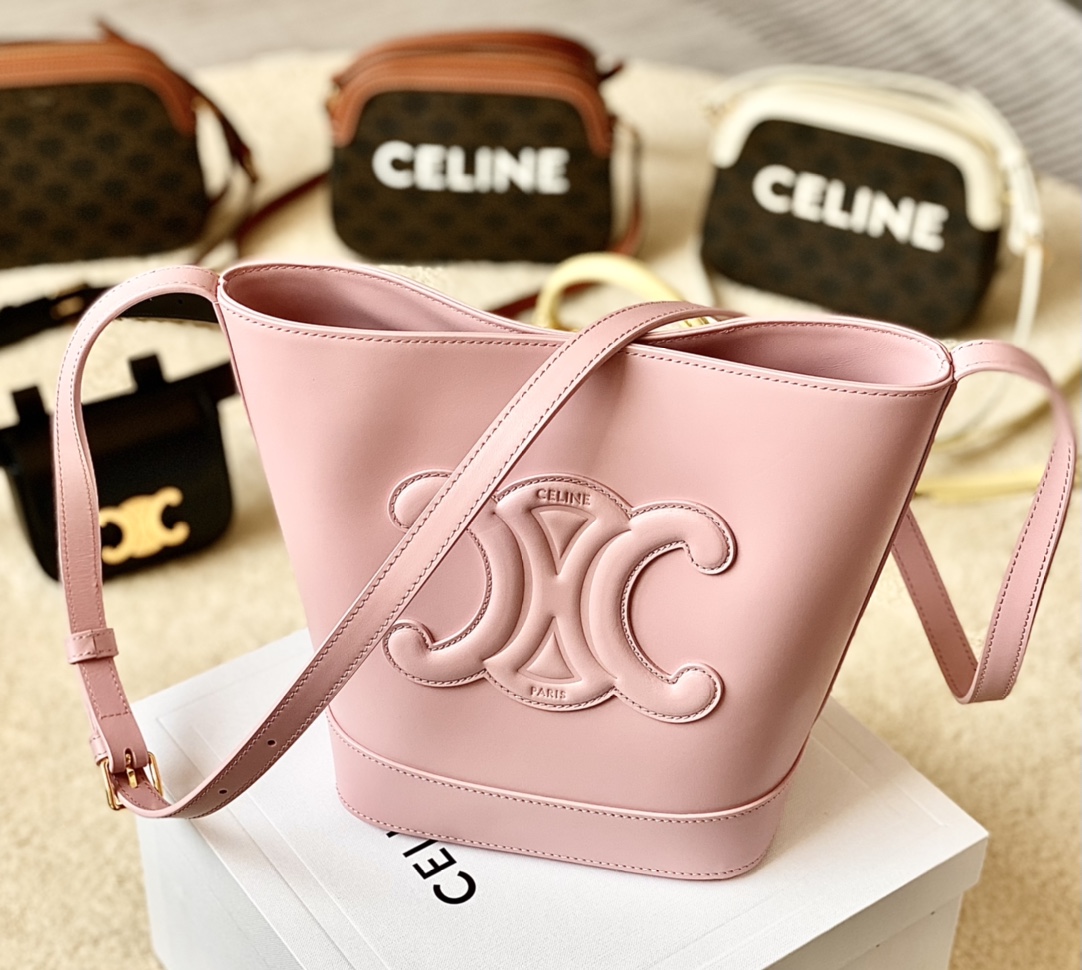 HSC-3B5051609671 CELINE BUCKET CUIR TRIOMPHE BAG - Image 1
