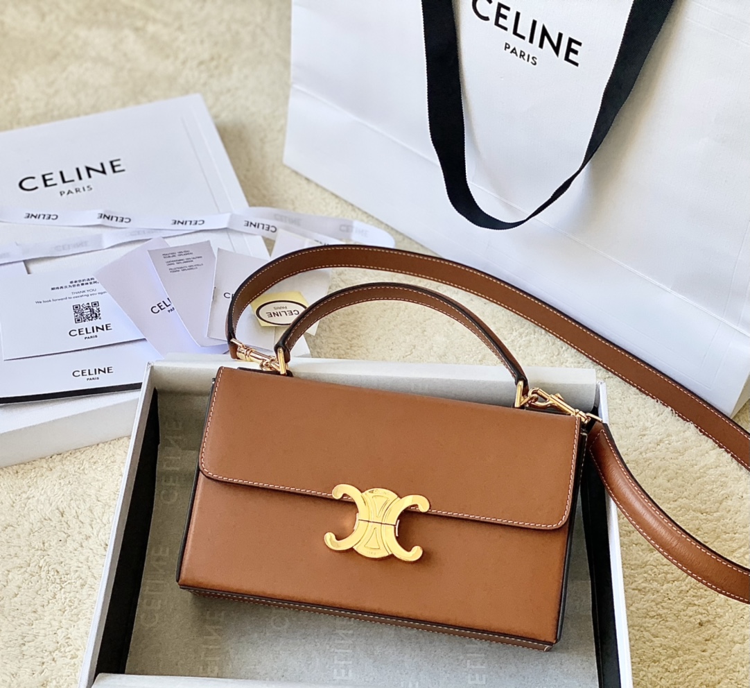 HSC-3C2C9268BF9D CELINE BOX TRIOMPHE BAG - Image 1