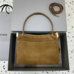 Balenciaga Women’s Rodeo Handbag Medium in Noce/white - Image 2