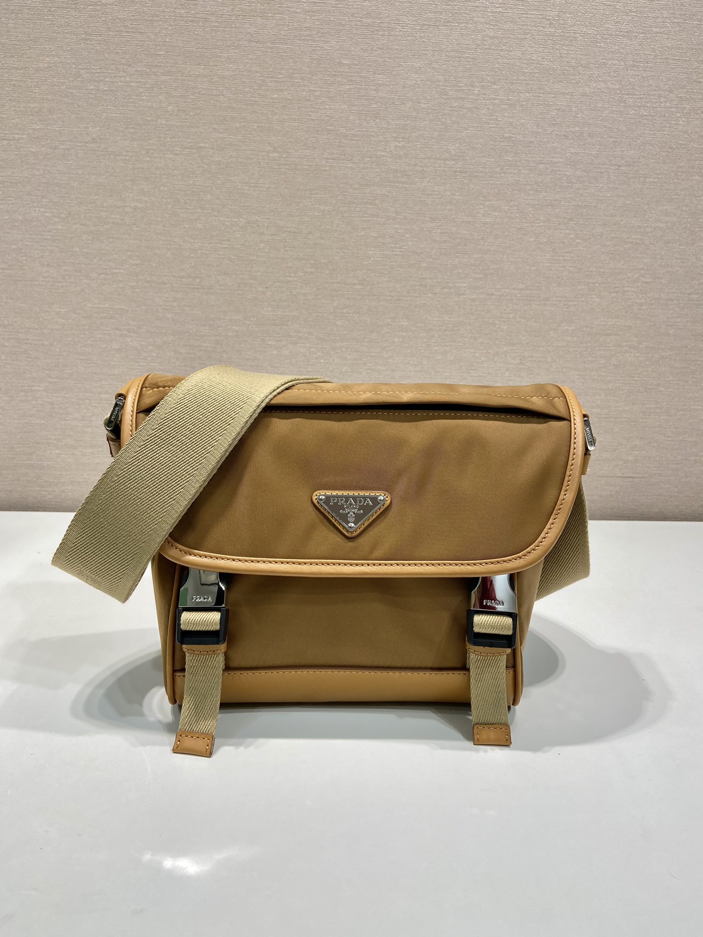 HSC-45C9166B52C6 Prada Re-Nylon and leather shoulder bag - Image 1