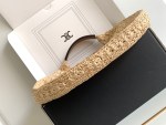 CELINE CLASSIC PANIER HOBO BAG IN RAFFIA AND CALFSKIN - Image 4