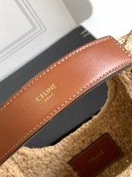 CELINE CLASSIC PANIER HOBO BAG IN RAFFIA AND CALFSKIN - Image 6