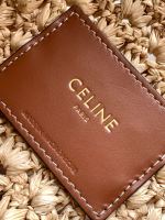 CELINE CLASSIC PANIER HOBO BAG IN RAFFIA AND CALFSKIN - Image 9