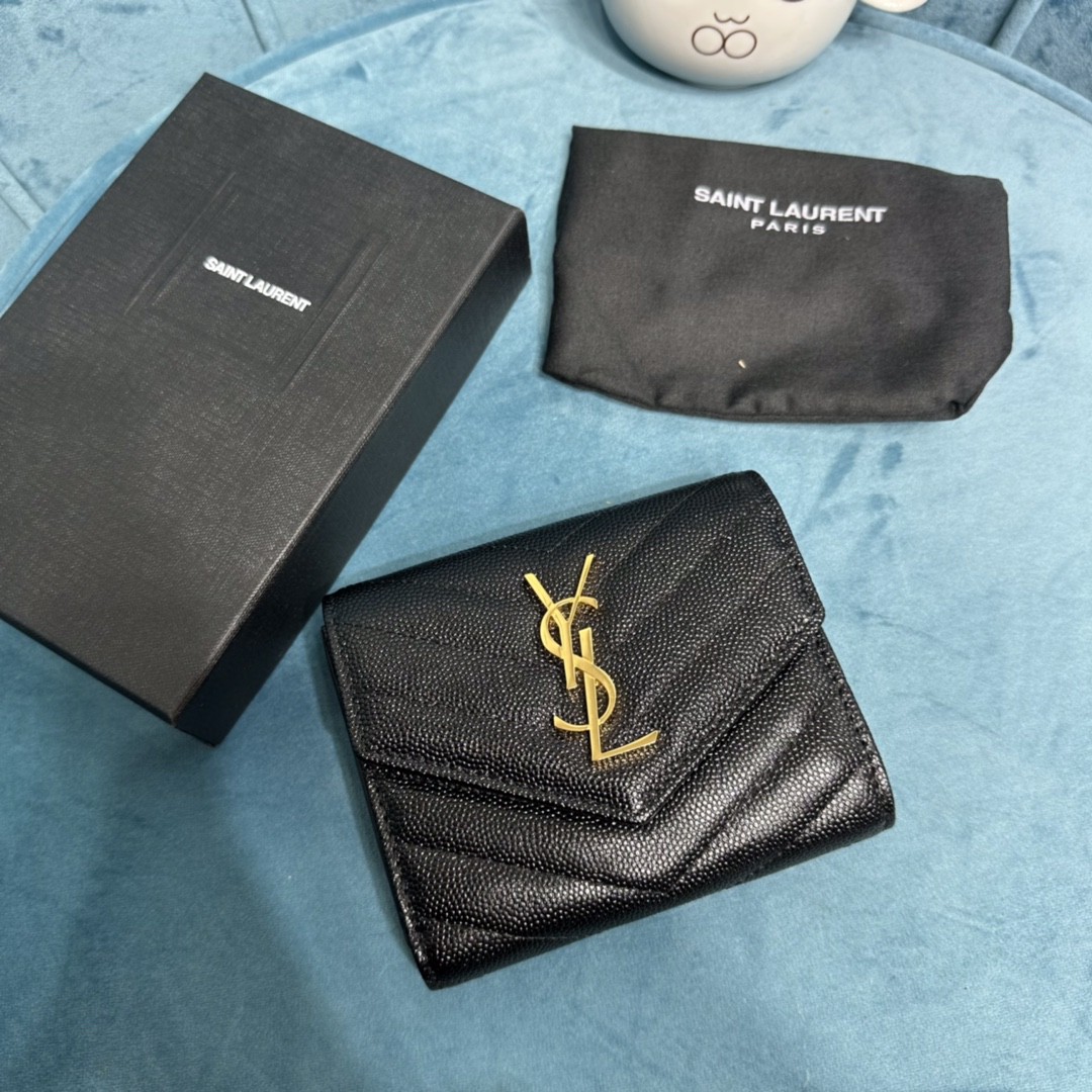 HSC-4F3BA161A797 YSL CASSANDRE MATELASSÉ COMPACT TRI FOLD WALLET - Image 1