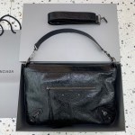 Balenciaga Men’s Le City Moto Medium in Black