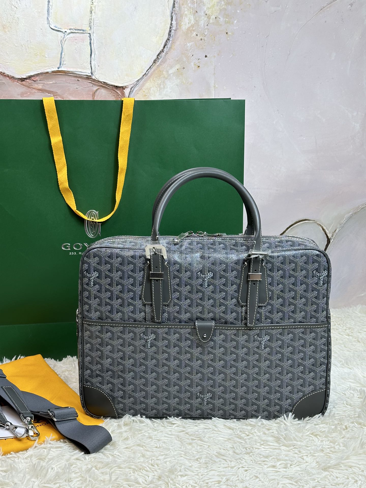HSC-53D9EB5B3D89 Goyard Ambassade MM Document Case - Image 1