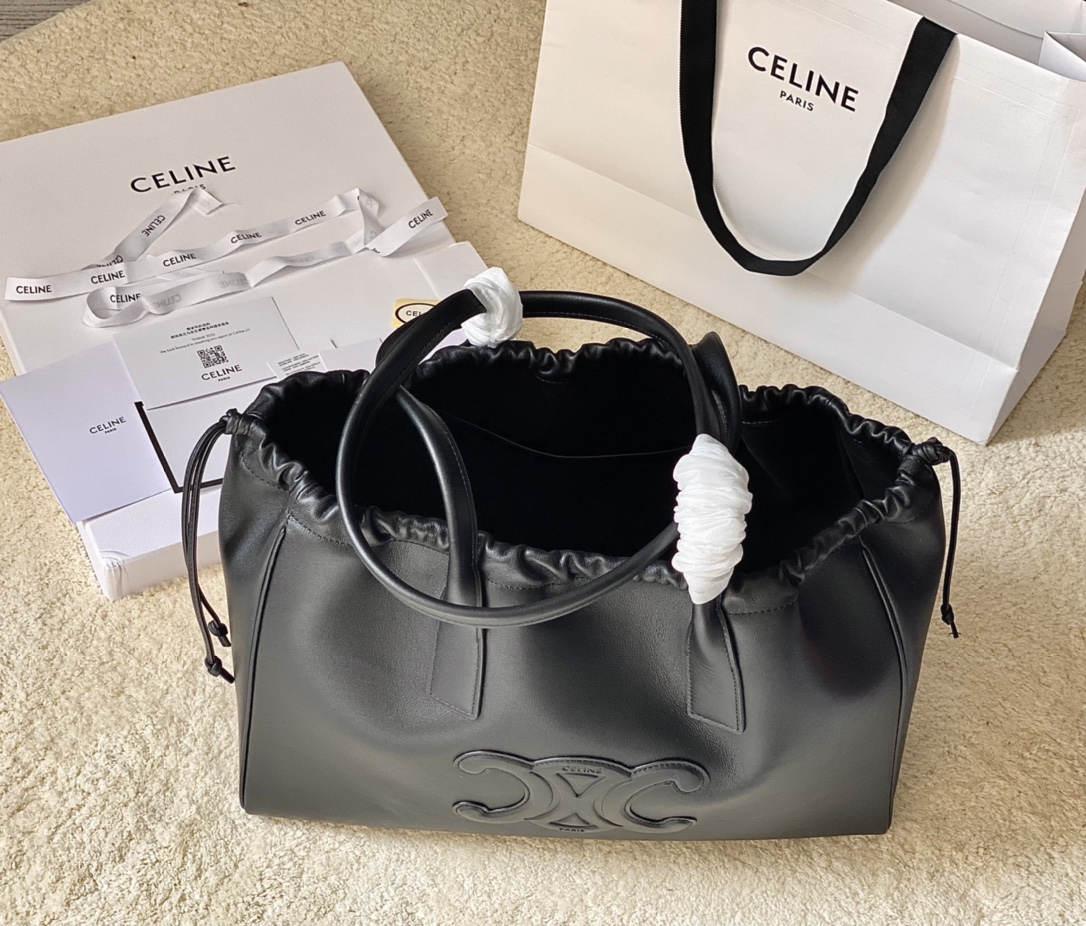 HSC-54BC59EDD939 CELINE CABAS DRAWSTRING CUIR - Image 1