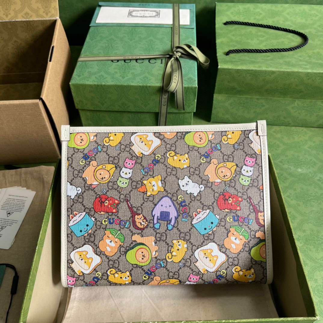 HSC-55159C303DF7 Gucci animal print toiletry case - Image 1
