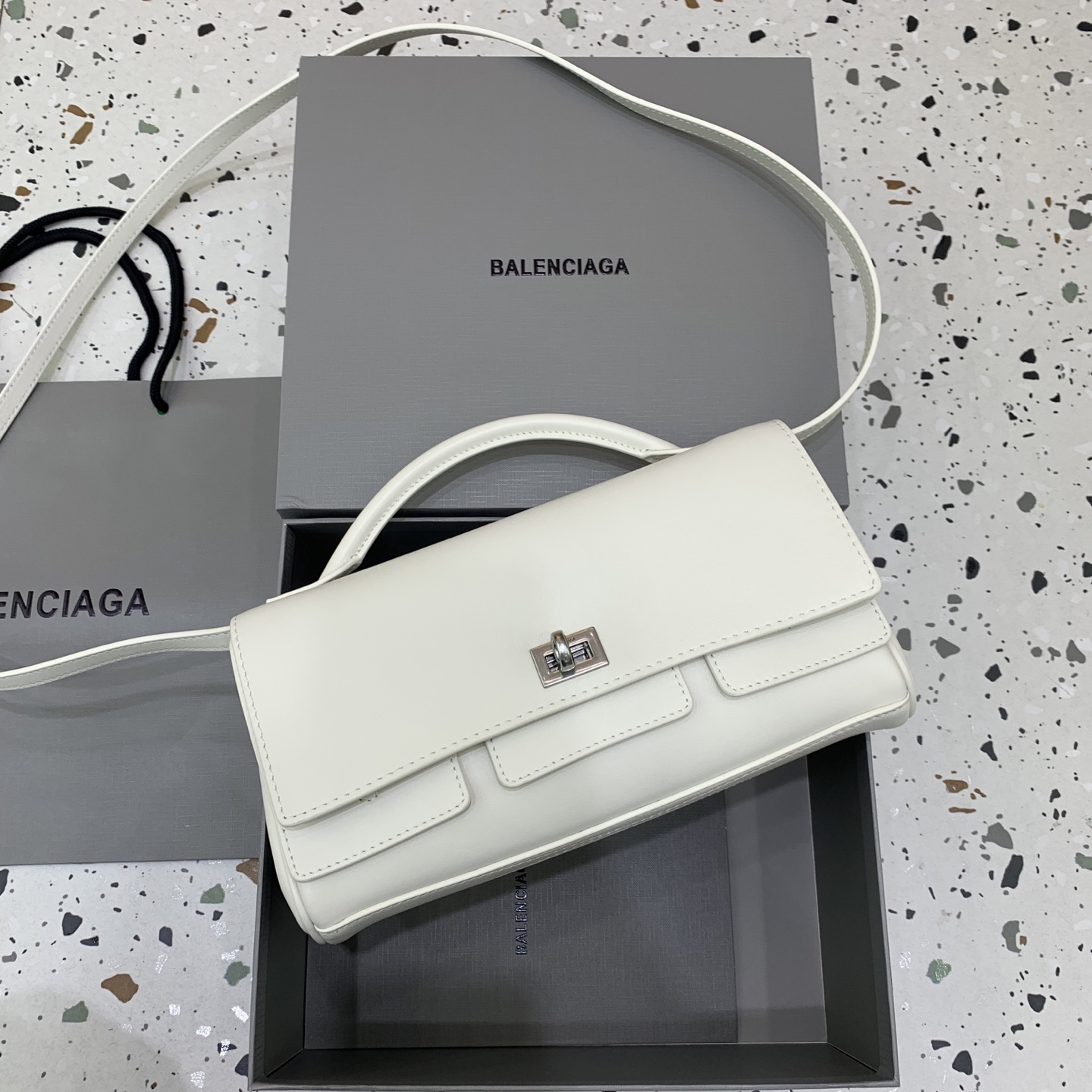 HSC-55B71CC34481 Balenciaga Small Bel Air Clutch Bag - Image 1