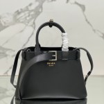 Prada Buckle medium leather handbag with belt