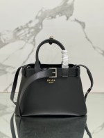 Prada Buckle medium leather handbag with belt