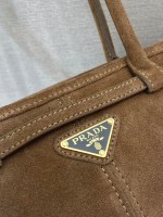 Prada Medium suede handbag - Image 6