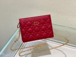 DIOR CARO ZIPPED POUCH WITH CHAIN - Image 5