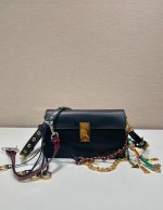 Prada Soft Sound small leather shoulder bag with charms - Image 2