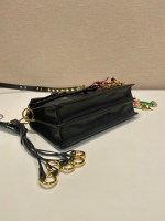 Prada Soft Sound small leather shoulder bag with charms - Image 6