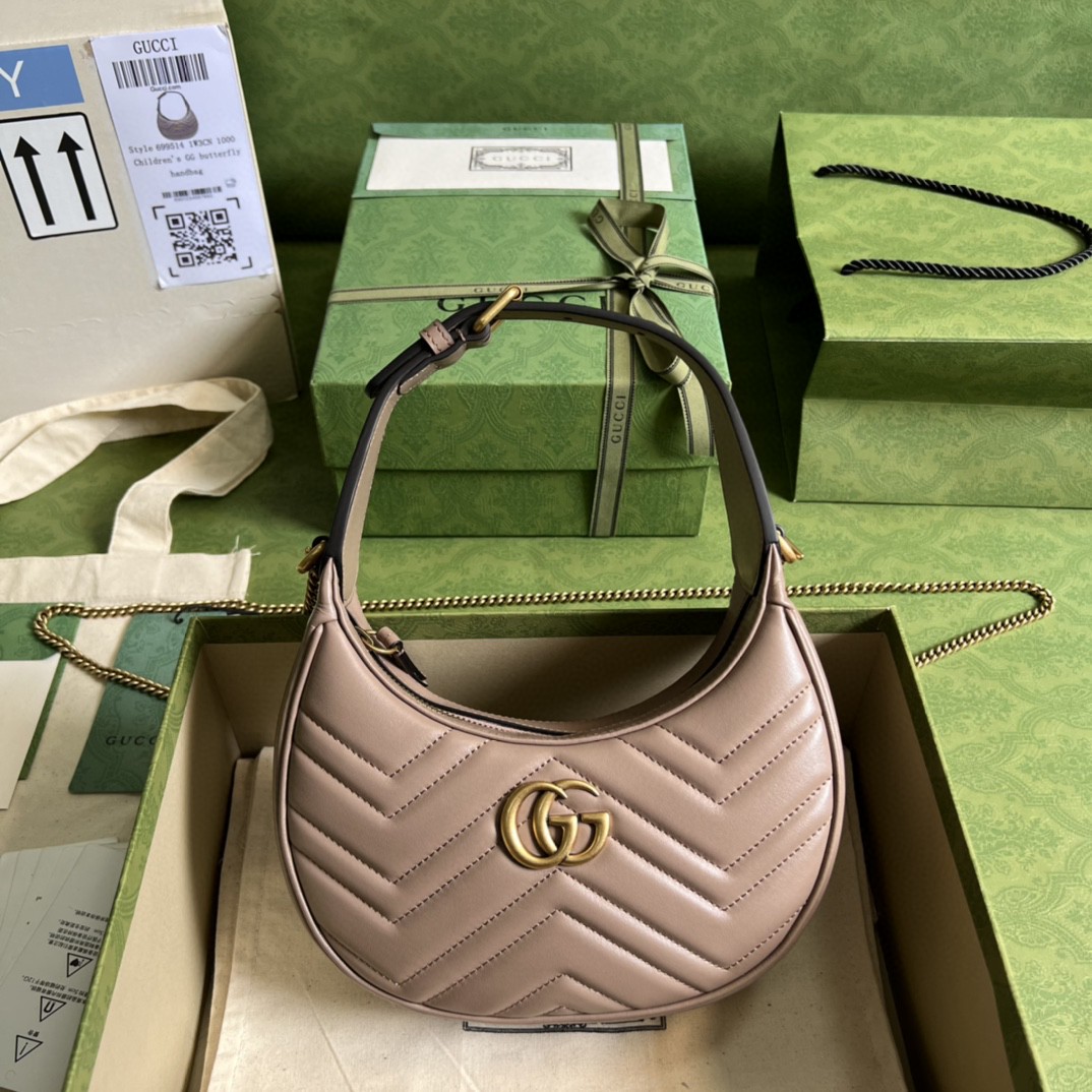 HSC-67B020FA5C6A Gucci Marmont half-moon-shaped mini bag - Image 1