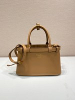 Prada Buckle small leather handbag with double belt