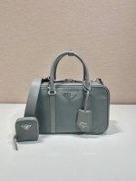 Prada antique nappa leather top handle bag