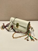 Prada Soft Sound small leather shoulder bag with charms - Image 3