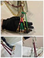 Prada Soft Sound small leather shoulder bag with charms - Image 9
