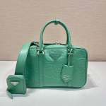 Prada antique nappa leather top handle bag