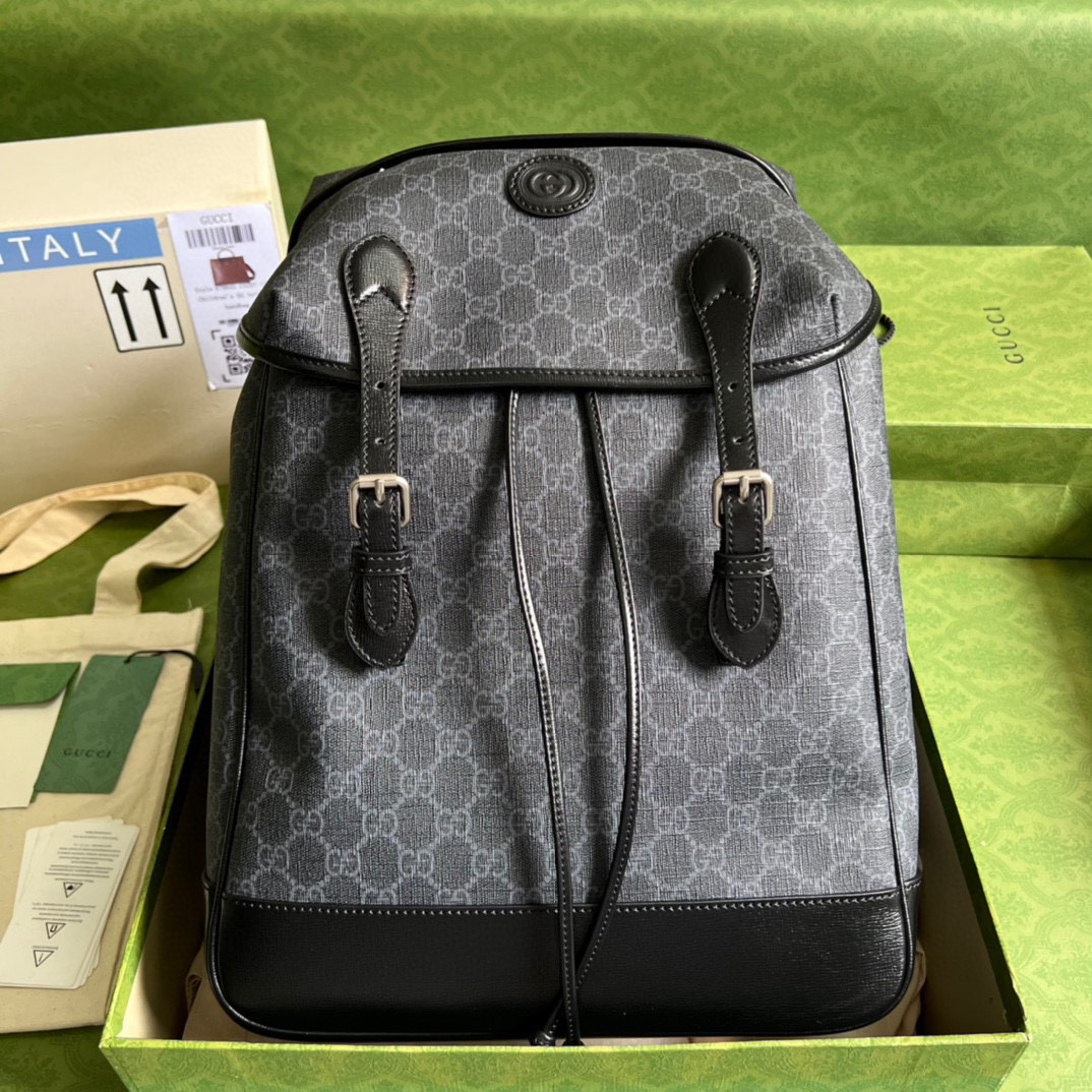 HSC-7D99355DD6F0 Gucci Medium Backpack With Interlocking G - Image 1