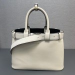 Prada Buckle medium leather handbag with double belt - Image 4