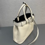 Prada Buckle medium leather handbag with double belt - Image 5
