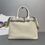 Prada Buckle medium leather handbag with double belt