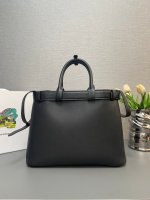 Prada Buckle large leather handbag with belt - Image 2