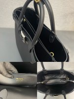 Prada Buckle large leather handbag with belt - Image 8