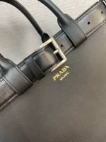 Prada Buckle large leather handbag with belt - Image 9