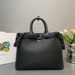 Prada Buckle large leather handbag with belt