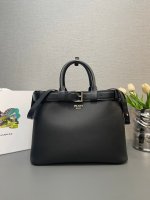 Prada Buckle large leather handbag with belt