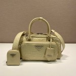 Prada Antique nappa leather multi-pocket top-handle bag