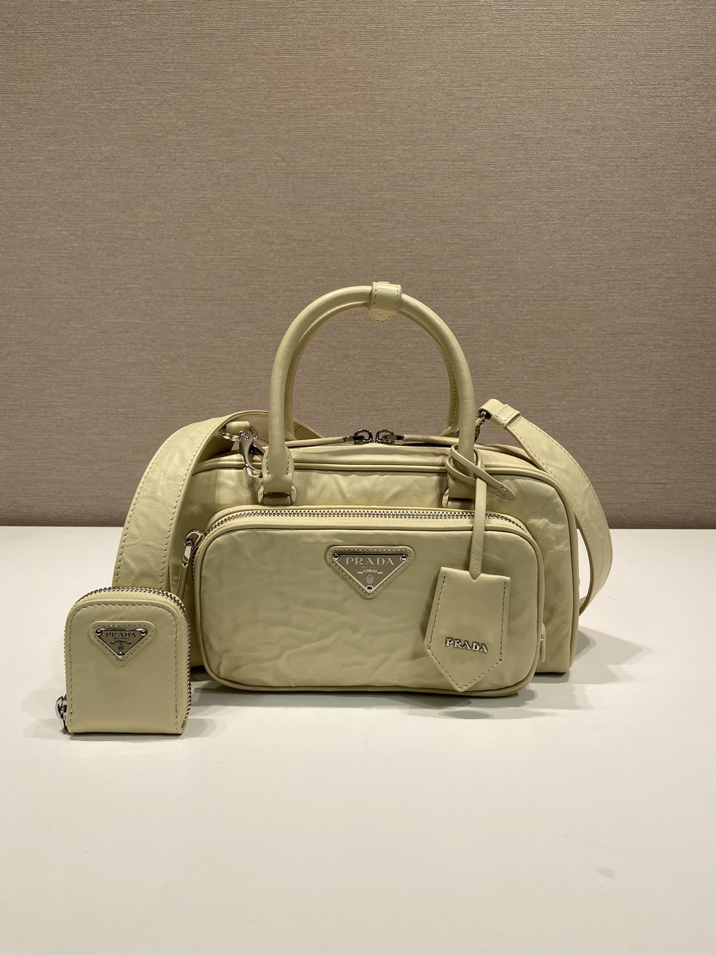 HSC-9327A32B296B Prada Antique nappa leather multi-pocket top-handle bag - Image 1