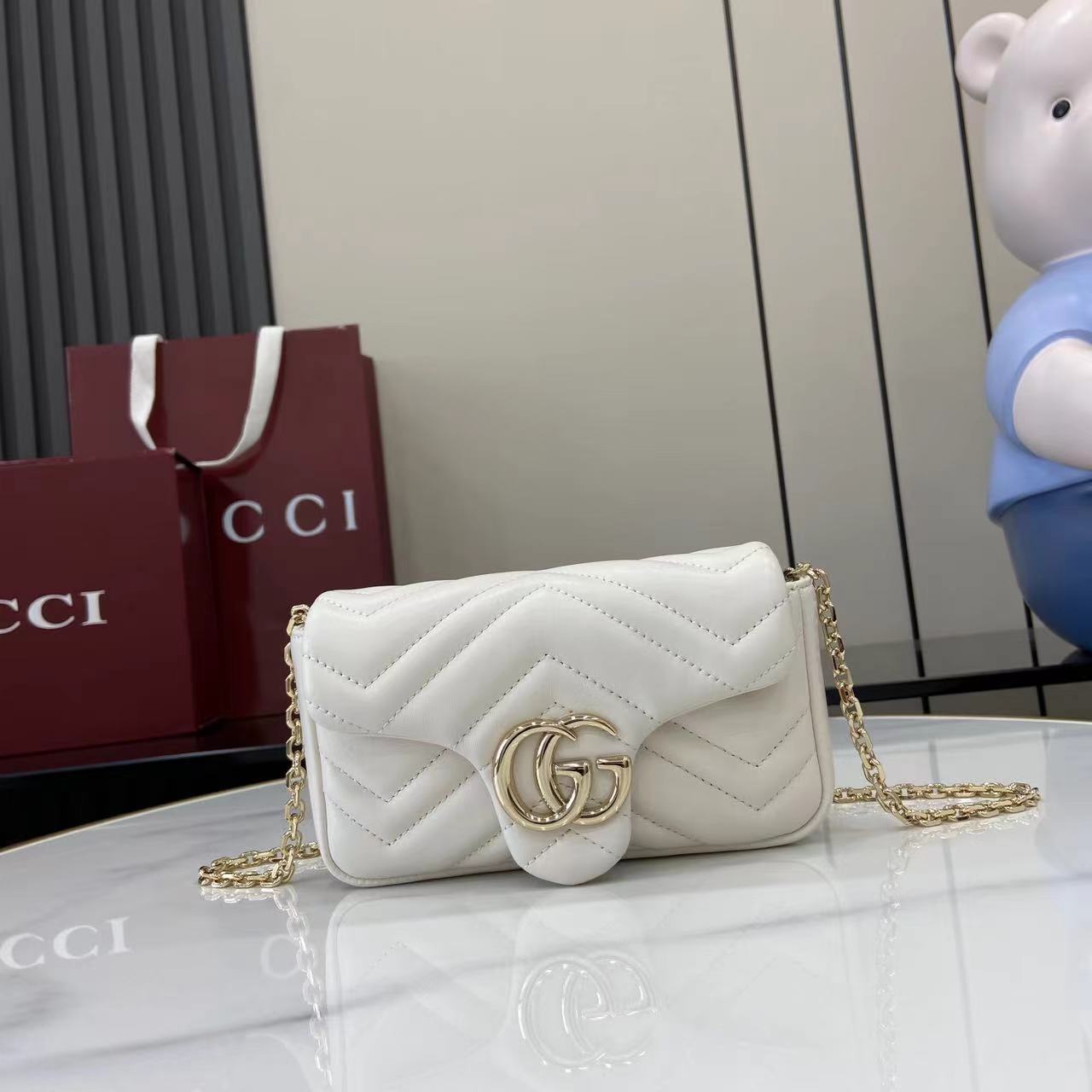 HSC-94F5D19645AF GUCCI GG Marmont mini shoulder bag - Image 1
