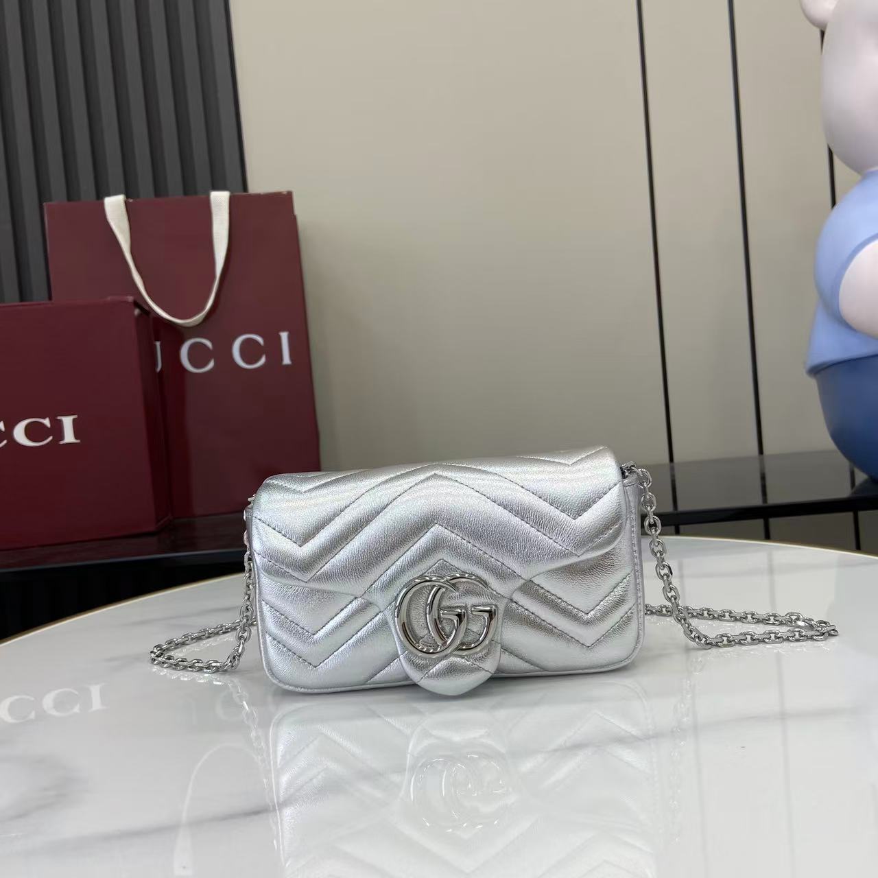 HSC-99B5A23869A2 GUCCI GG Marmont mini shoulder bag - Image 1