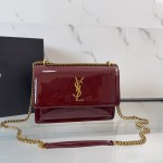 YSL Sunset Medium In Patent Leather