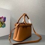 Prada Buckle small leather handbag with double belt - Image 3