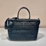Prada Black Re-nylon Medium Padded Tote