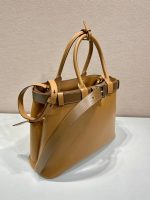 Prada Buckle large leather handbag with belt - Image 3