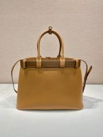 Prada Buckle large leather handbag with belt - Image 4