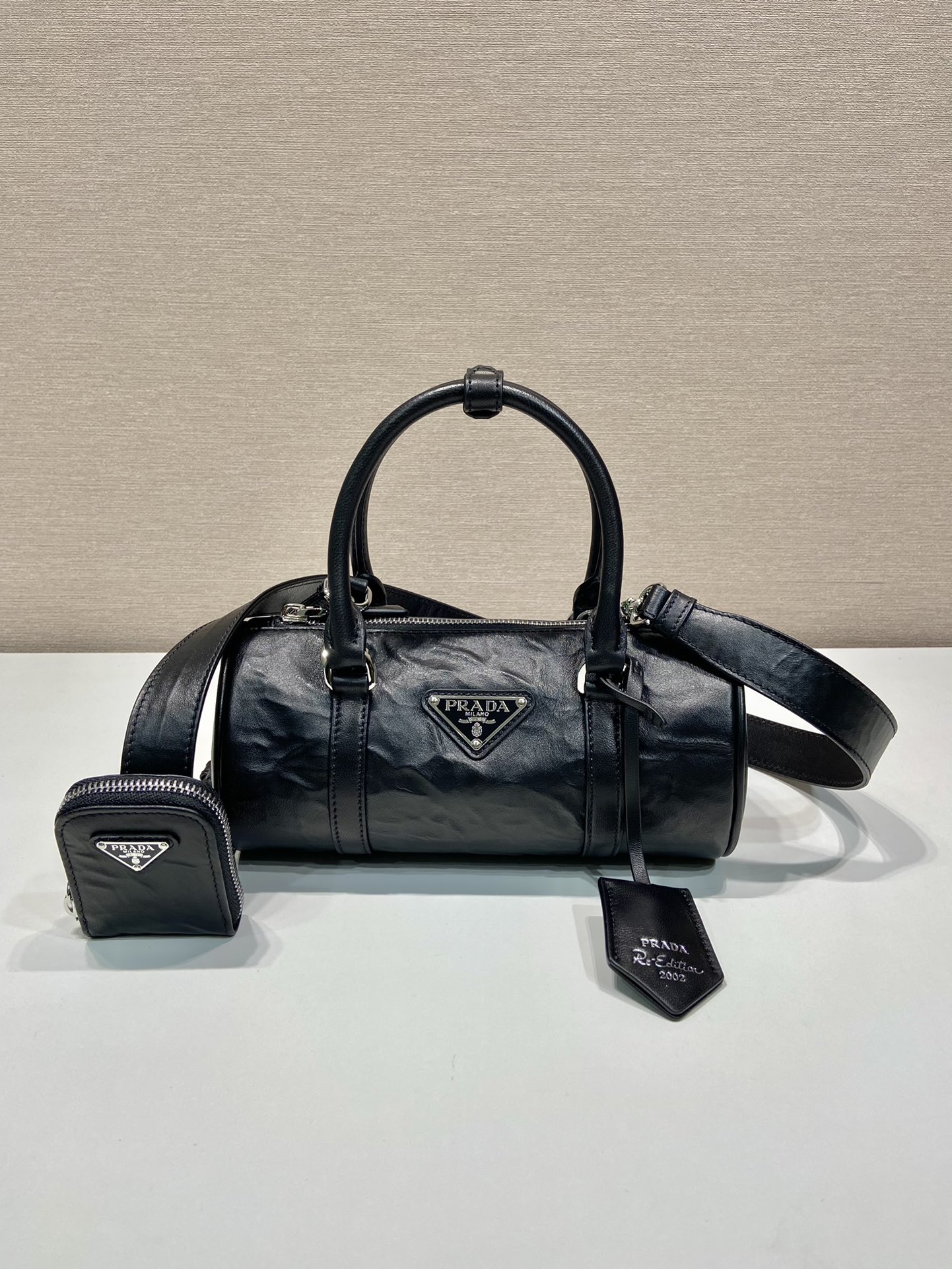 HSC-BBDCA2D12BD9 Prada Antique Nappa Leather Handbag - Image 1