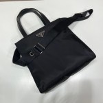 Prada Black Re-nylon Padded Tote Bag - Image 3