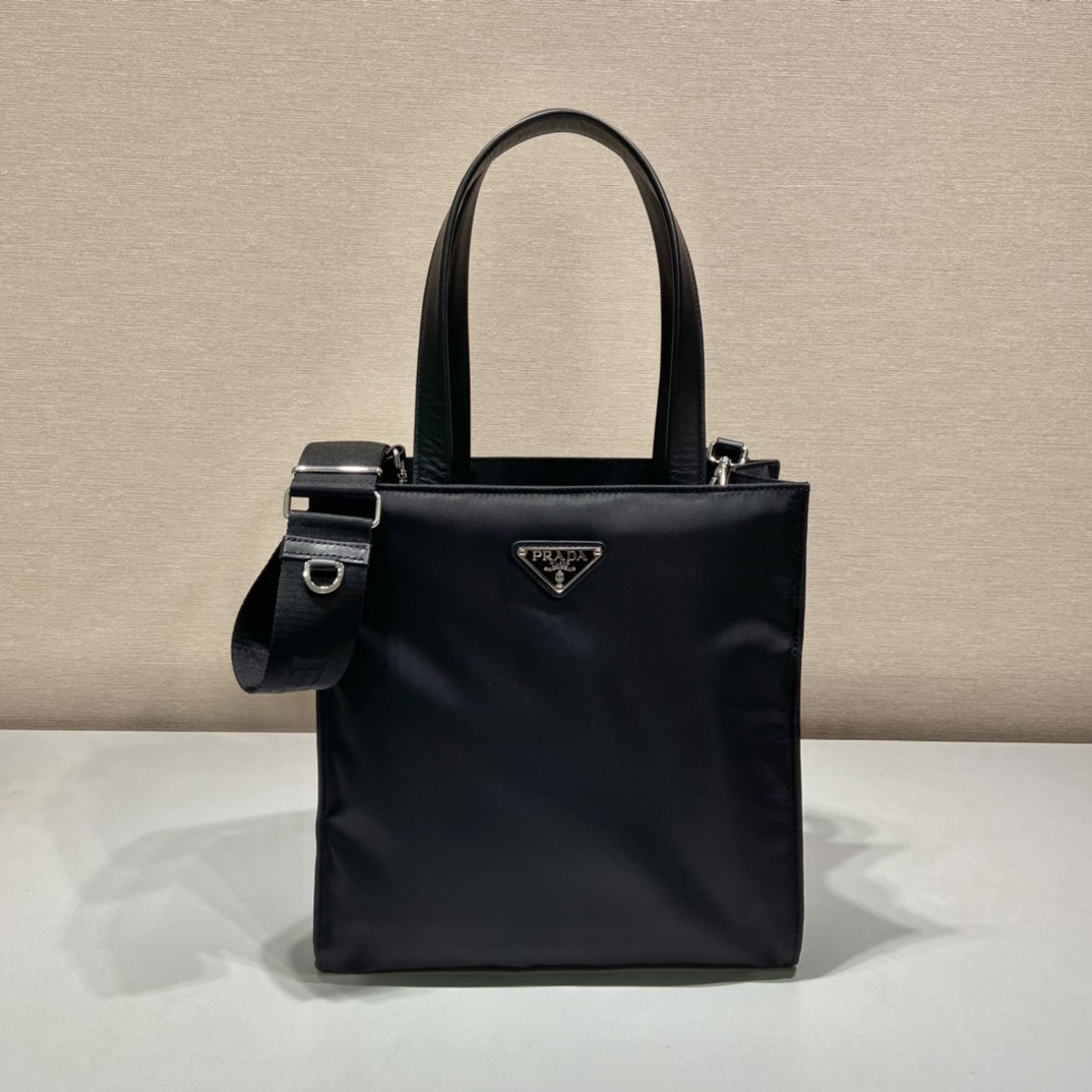 HSC-BC93244A3DF4 Prada Black Re-nylon Padded Tote Bag - Image 1