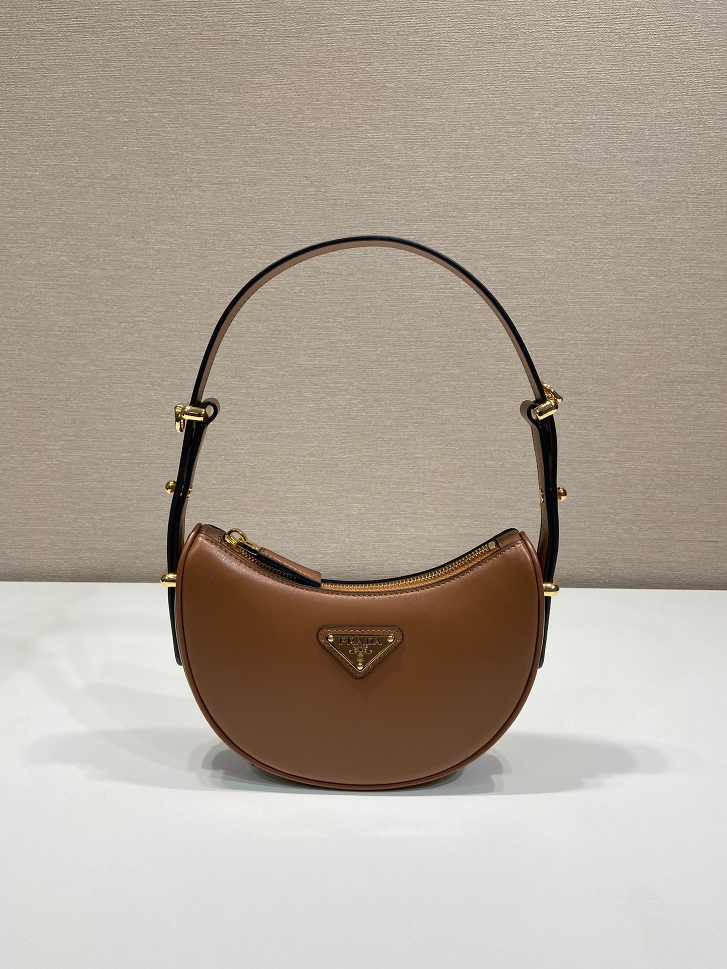 HSC-C0BC70914221 Prada Arqué leather mini shoulder bag - Image 1
