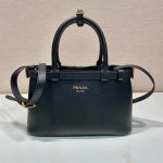 Prada Buckle small leather handbag with double belt